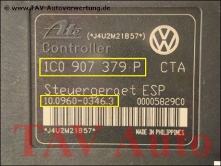 ABS/ESP Hydraulik-Aggregat VW 1J0614517L 1C0907379P Ate 10.0206-0096.4 10.0960-0346.3