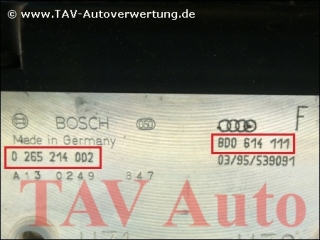 ABS Hydraulik-Aggregat Audi 8D0614111 (F) Bosch 0265214002