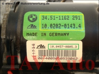 ABS Hydroaggregat BMW 34.51-1162291 Ate 10.0202-0143.4 10.0457-0805.3 10.0202-0143.3