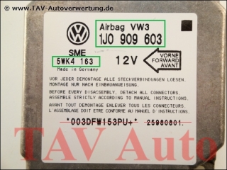Airbag VW3 Steuergeraet VW 1J0909603 Siemens 5WK4163