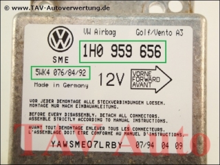 Airbag Steuergeraet VW 1H0959656 Siemens 5WK4076/84/92