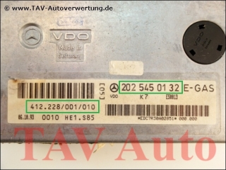 E-GAS Steuergeraet Mercedes A 2025450132 [05] K7 VDO 412.228/001/010