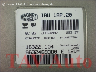 Motor-Steuergeraet Magneti Marelli IAW 1AP.20 16322.154 9632469380 E 12V Citroen Peugeot