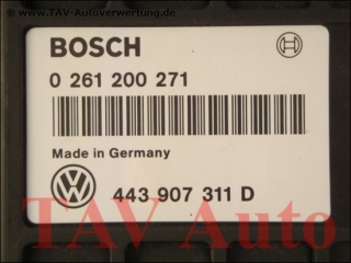 Motor-Steuergeraet Bosch 0261200271 443907311D 26SA1536 VW Passat ABS