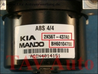 ABS 4/4 Hydroaggregat Kia 2K56T-437A0 0K2FA-667B0 Mando BH60104700 472AAC1C10-4 5WY7213B