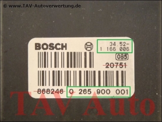 ABS/ASC Hydraulikblock BMW 34.51-1164848 34.52-1166006 Bosch 0265223001 0265900001