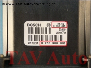 ABS/ASC Hydraulic unit BMW 34516750383 34526750345 Bosch 0-265-223-001 0-265-900-001