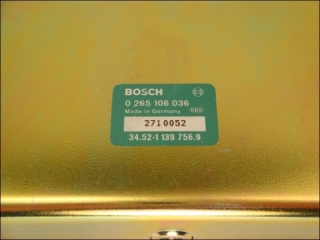 ABS/ASC+T Steuergeraet Bosch 0265106036 34.52-1139756.9 BMW E34 525i