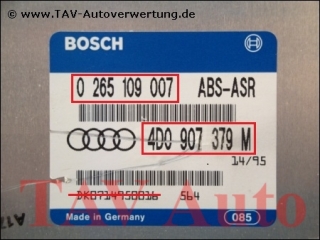 ABS-ASR Steuergeraet Audi 4D0907379M Bosch 0265109007