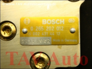 ABS/ASR Hydraulikeinheit Mercedes-Benz A 0024314412 Bosch 0265202012
