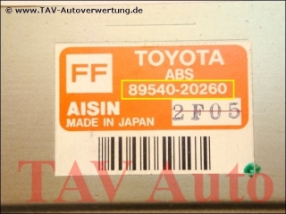 ABS Control unit 8954020260 FF MF2210 Toyota Carina E T19