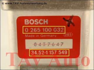 ABS Steuergeraet Bosch 0265100032 34.52-1157549 BMW E32 E34