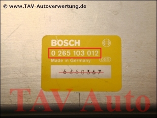 ABS Steuergeraet Bosch 0265103012 BMW E30 325 iX