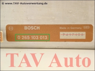 ABS Steuergeraet Bosch 0265103013 92861811903 92861811904 Porsche 928 944