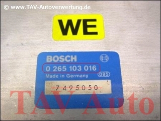 ABS Steuergeraet Bosch 0265103016 WE Opel Omega-A Senator-B