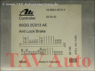 ABS Control unit Ford 85GG-2C013-AE Ate 10092400104