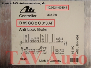 ABS Control unit Ford D-85GG-2C013-AF Ate 10092400304 Scorpio Sierra