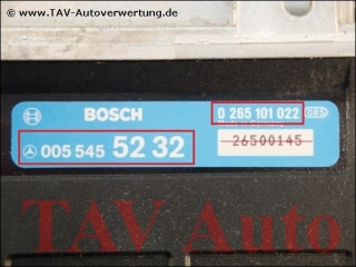 ABS Steuergeraet Mercedes A 0055455232 Bosch 0265101022