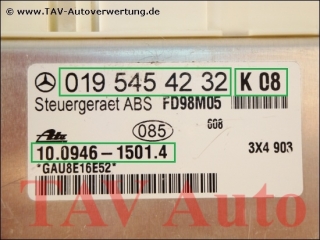 ABS Control unit Mercedes A 019-545-42-32 K08 Ate 10094615014