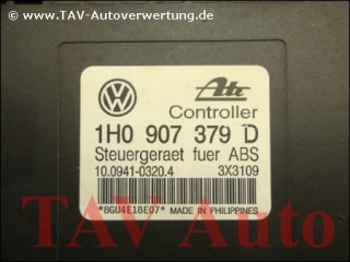 ABS Control unit VW 1H0-907-379-D Ate 10094103204 3X3109 ZSB-1H1907367B