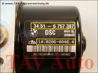 ABS/DSC-3 Hydraulikblock BMW 34.51-6757387 6756292 Ate 10.0206-0046.4 10.0960-0807.3