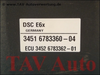 ABS/DSC E6x Hydraulic unit BMW 34-51-6-774-679-01 34-51-6-783-360-04 34-52-6-783-362-01 0-265-250-217 0-265-960-327