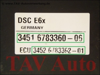 ABS/DSC E6x Hydraulic unit BMW 34-51-6-774-679-03 34-51-6-783-360-06 34-52-6-783-362-01 0-265-250-217 0-265-960-327
