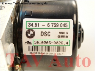 ABS/DSC Hydraulic unit BMW 34-51-6-759-045 6-759-047 Ate 10020600264 10096008113