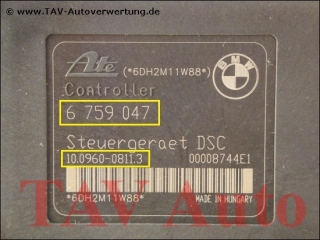 ABS/DSC Hydraulikblock BMW 34.51-6759045 6759047 Ate 10.0206-0026.4 10.0960-0811.3
