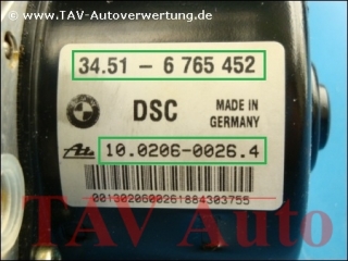 ABS/DSC Hydraulikblock BMW 34.51-6765452 6765454 Ate 10.0206-0026.4 10.0960-0820.3