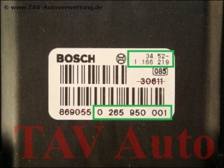 ABS/DSC Hydraulic unit BMW 34511166007 34521166219 Bosch 0-265-225-001 0-265-950-001