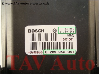ABS/DSC Hydraulic unit BMW 34516750382 34526750348 Bosch 0-265-225-001 0-265-950-001