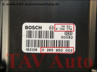 ABS/DSC Hydraulic unit BMW 34516756776 34526756779 Bosch 0-265-225-057 0-265-950-003
