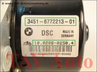 ABS/DSC Hydroaggregat BMW 3451-6772213-01 3452-6772214-01 Ate 10.0206-0250.4 10.0960-0830.3
