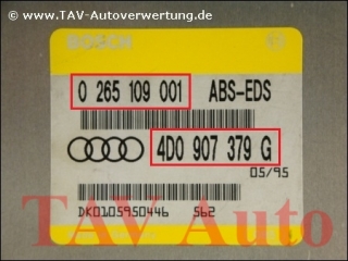 ABS-EDS Control unit Audi 4D0-907-379-G Bosch 0-265-109-001
