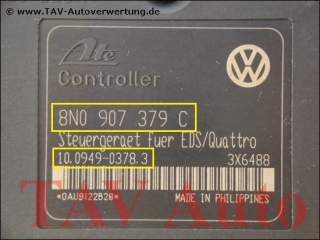 ABS/EDS Hydraulikblock Audi 8N0614217A 8N0907379C Ate 10.0204-0149.4 10.0949-0378.3