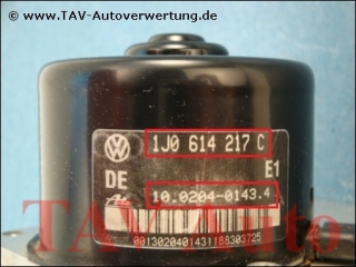 ABS/EDS Hydraulikblock VW 1J0614217C 1J0907379H Ate 10.0204-0143.4 10.0949-0311.3