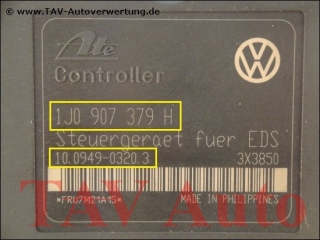 ABS/EDS Hydraulikblock VW 6N0614217B 1J0907379H Ate 10.0204-0183.4 10.0949-0320.3