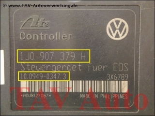 ABS/EDS Hydraulikblock VW 6N0614217B 1J0907379H Ate 10.0204-0183.4 10.0949-0347.3