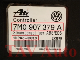 ABS/EDS Hydraulic unit VW 7M0-614-111-L 7M0-907-379-A Ford 95VW-2L580-DB Ate 10020300704 10045708523 10094503033