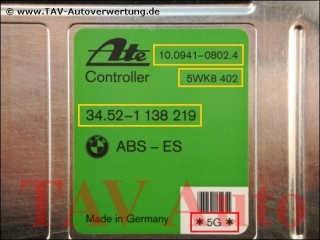 ABS-ES Control unit 34-52-1-138-219 *5G* Ate 10094108024 5WK8-402 BMW E36