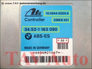 ABS-ES Control unit 34-52-1-163-090 *A6* Ate 10094402044 5WK8-421 BMW E36 Z3
