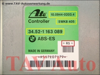 ABS-ES Control unit BMW 34-52-1-163-089 *R5* Ate 10094402034 5WK8-405