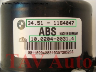 ABS-ES Hydraulikblock BMW 34.51-1164047 Ate 10.0204-0031.4 10.0946-0800.3 5WK8428