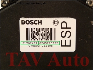 ABS/ESP Hydraulikblock 51702474 Bosch 0265225232 0265950103 Fiat Stilo