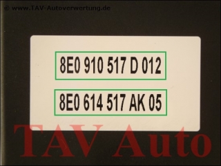 ABS/ESP Hydraulic unit Audi A4 8E0-614-517-AK 05 8E0-910-517-D 012 Bosch 0-265-234-336 0-265-950-474