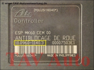 ABS/ESP Hydraulik-Aggregat Citroen C5 9657061080 Ate 10.0206-0190.4 10.0960-1140.3