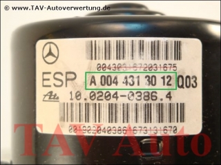 ABS/ESP Hydraulic unit Mercedes A 004-431-30-12 Q03 A 032-545-92-32 Ate 10020403864 10092515423