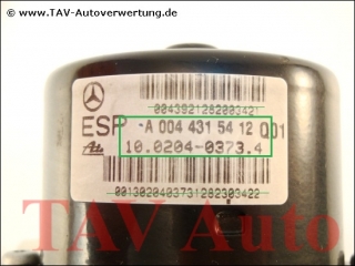 ABS/ESP Hydraulic unit Mercedes A 004-431-54-12 Q01 A 209-545-14-32 Ate 10020403734 10092515243