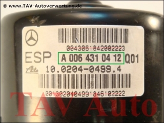ABS/ESP Hydraulic unit Mercedes A 006-431-04-12 Q01 A 036-545-41-32 Ate 10020404994 10092515853
